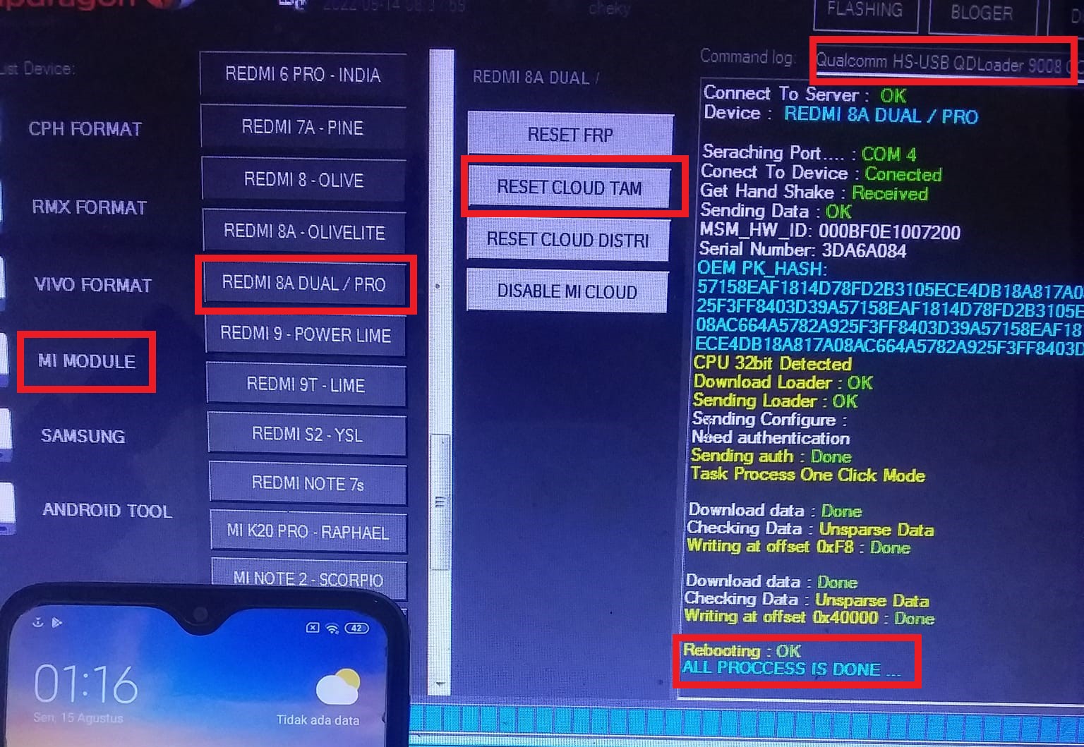 Cara Reset Mi Cloud Redmi 8a Dual/Pro